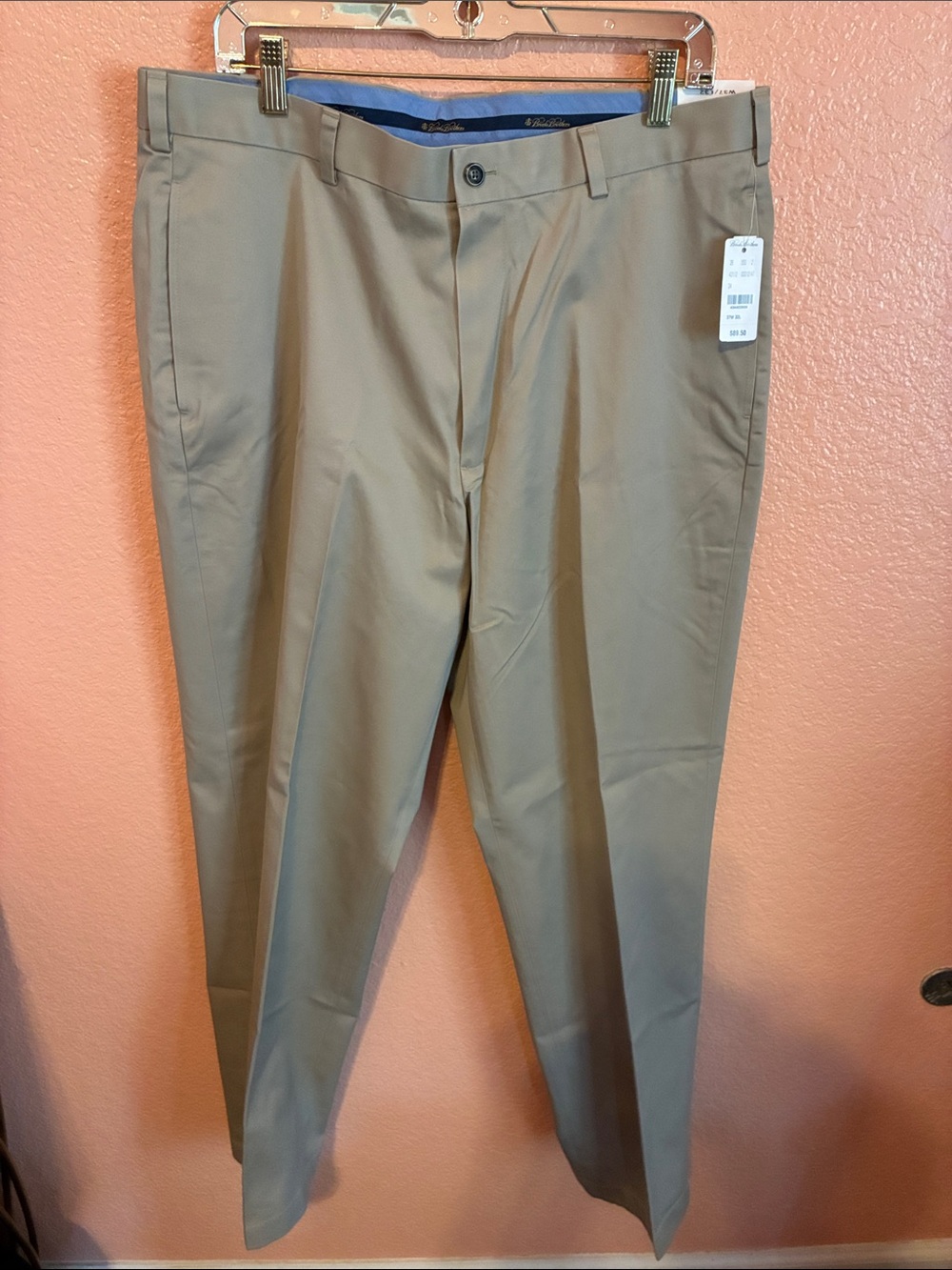 Brooks Brothers Men's Khaki Dress Chinos - Light Tan